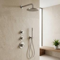 Aquanello Eterna Set de duș termostatic încastrat 20 cm duș tip ploaie oțel inoxidabil ET-S-SET1-1-02